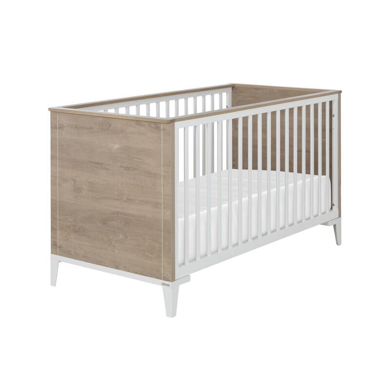 Chambre Trio Marcel Blanc Lit bébé évolutif 70x140cm + Commode + Armoire - galipette