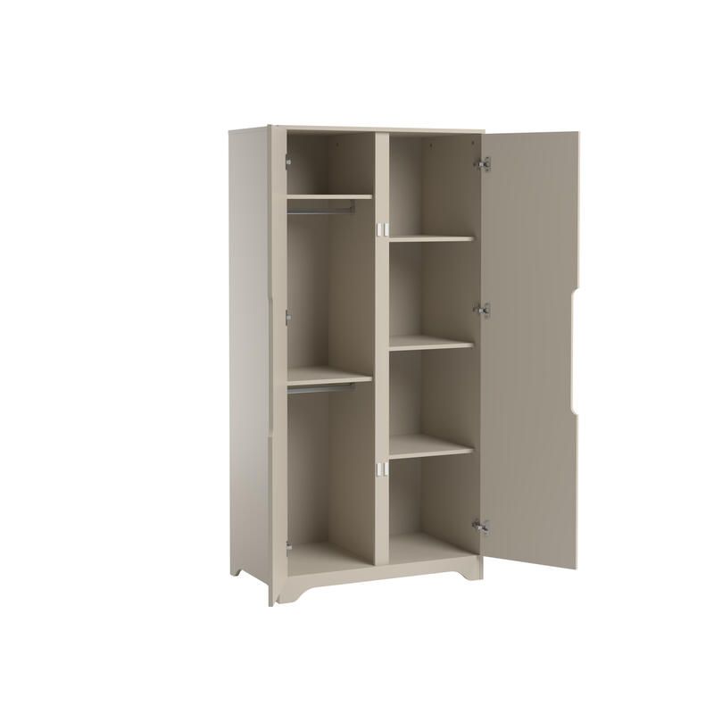 Armoire 2 portes Ova Gris Beige - vox