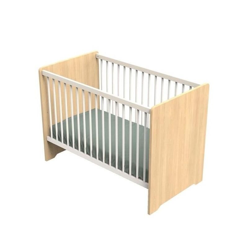 Chambre Trio Vanille Lit bébé 60x120cm + Commode + Armoire - sauthon