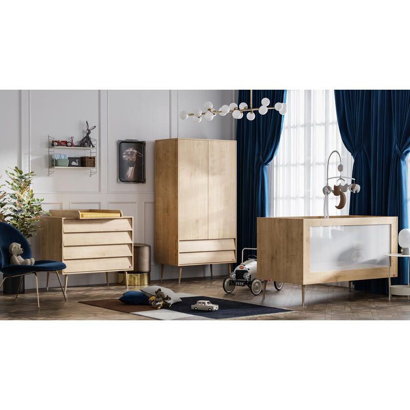 Armoire 2 portes 2 tiroirs Bosque Chêne - vox