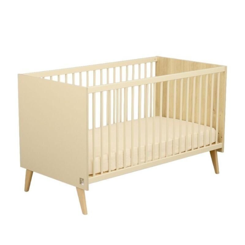 Chambre Trio Mélinée Lit bébé évolutif 70x140cm + Commode + Armoire - sauthon