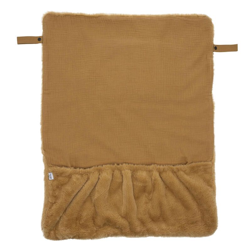 Couverture Nomade Fausse Fourrure Angora Noisette - bb&co