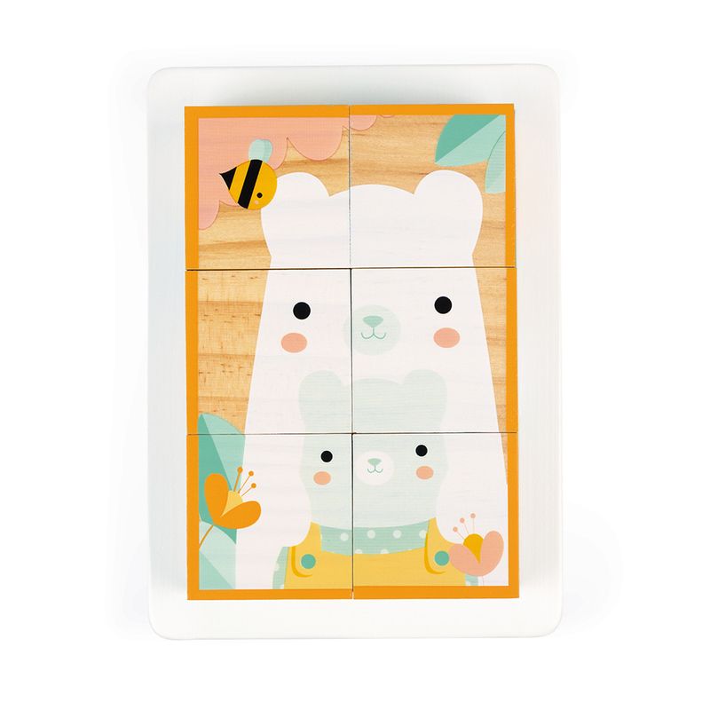 Barquettes 6 cubes Pure - Bois - janod