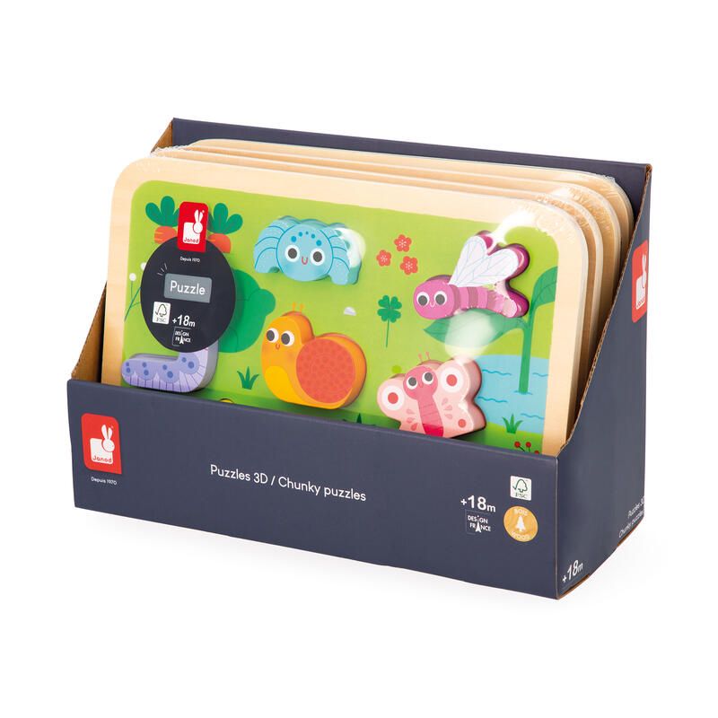 Puzzle Le Jardin Chunky Multicolore - janod