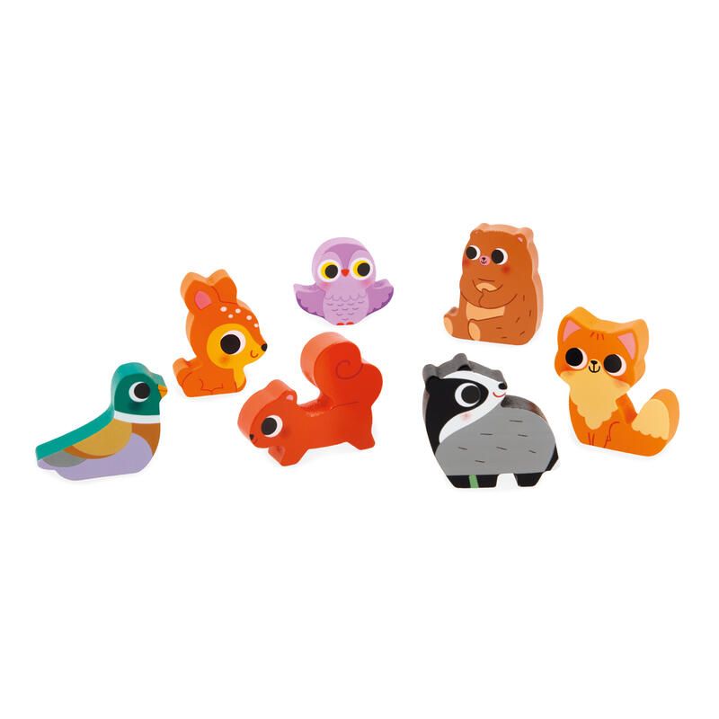 Puzzle La Foret Chunky Multicolore - janod