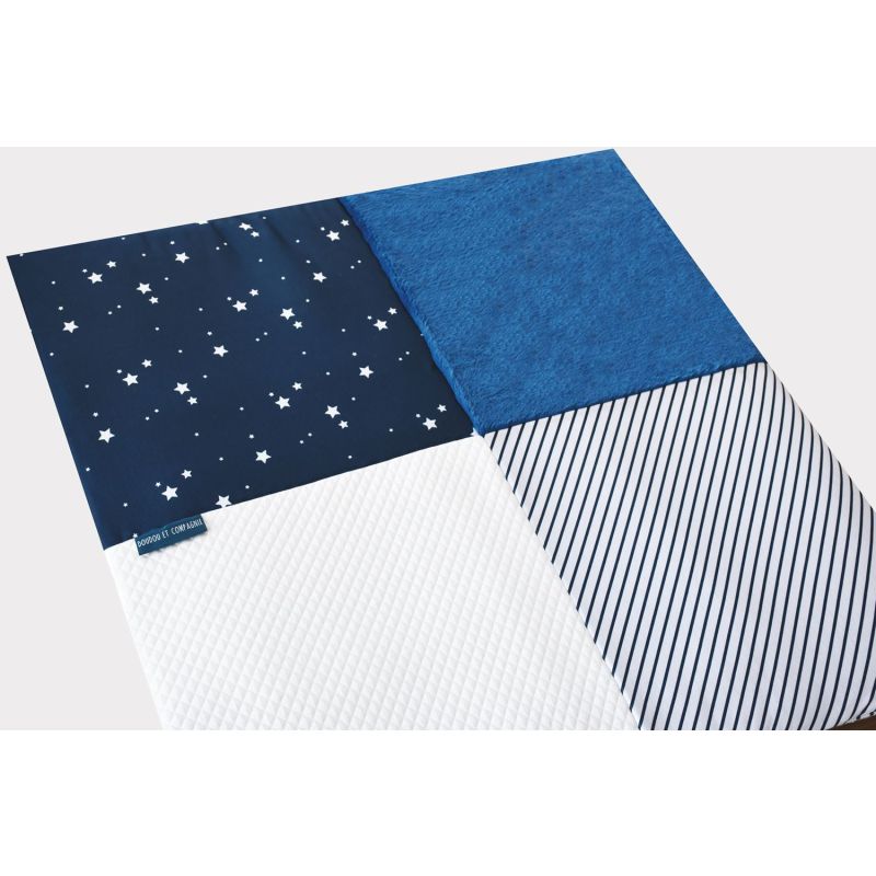 Tapis De Parc Tapidou Doudou... Et Compagnie 100x100cm Bmosaique Leu Ciel - doudou et compagnie