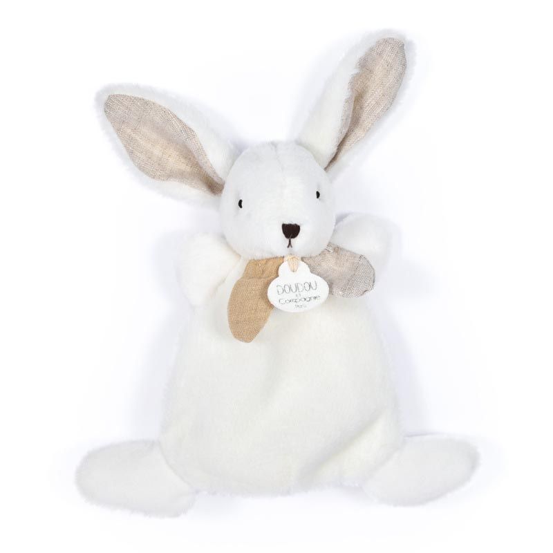 Doudou Happy Wild Doudou Sensoriel 17cm Blanc - doudou et compagnie