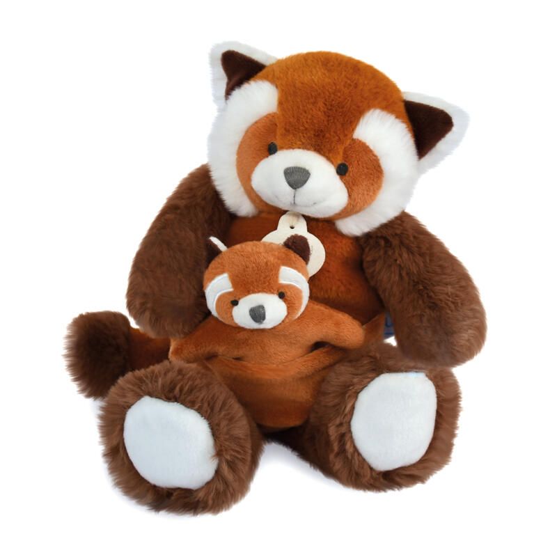 Unicef Panda Roux Pantin Bebe Et Moi Doudou Sengage 25cm Orange - doudou et compagnie