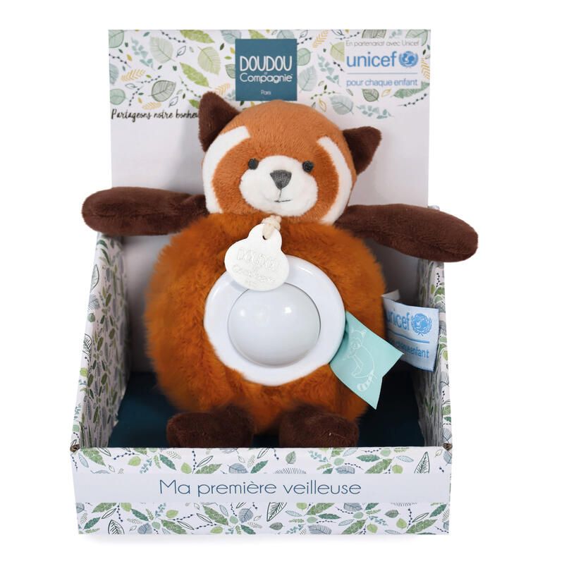 Veilleuse Doudou Sengage 15cm Panda Roux - doudou et compagnie