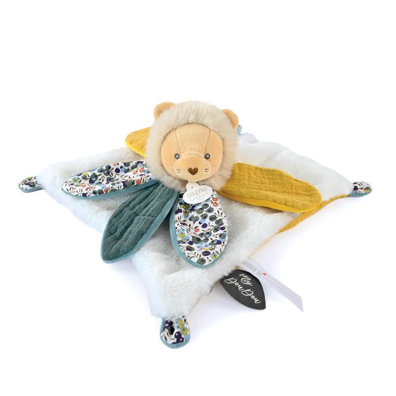 Doudou Bohaime Lion Petale Doudou Sensoriel 27cm Jaune - doudou et compagnie