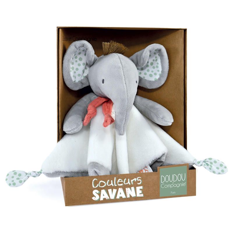 Doudou Elephant Doudou Raconte 25cm Gris - doudou et compagnie