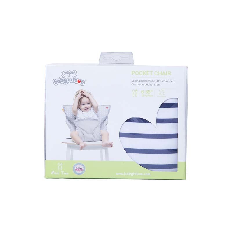 Chaise Nomade Blue Stripes 6m+ Bleu - babytolove