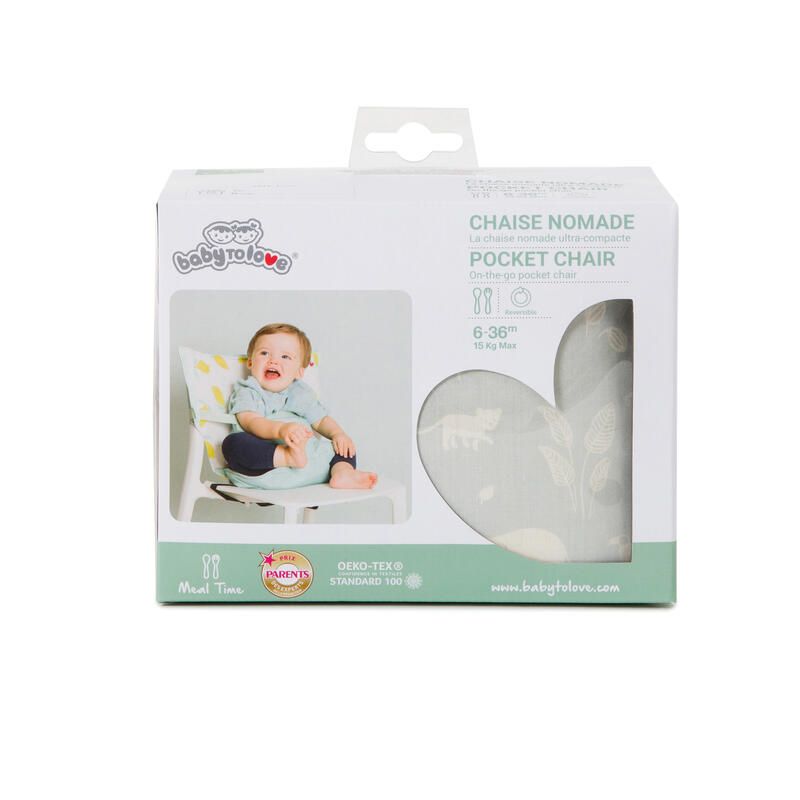 Chaise Nomade Green Tropic 6m+ Blanc Vert - babytolove