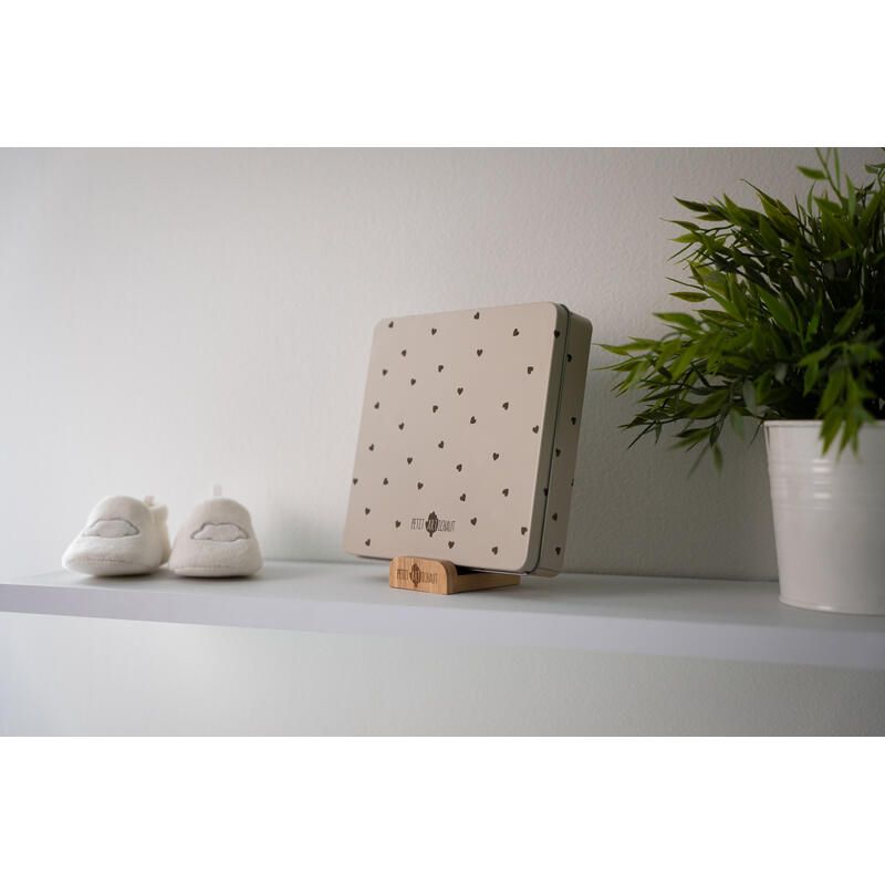 Baby Box Carree - Jolis Coeurs Petit Artichaut Beige Marron - petit artichaut