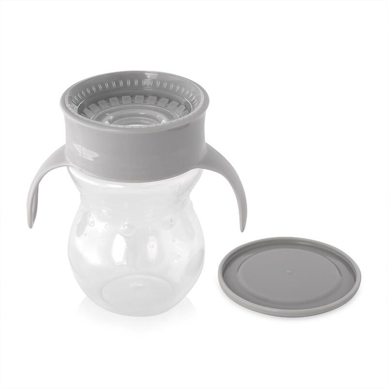Gobelet Anti-deversement 360 Degres Gris - lorelli