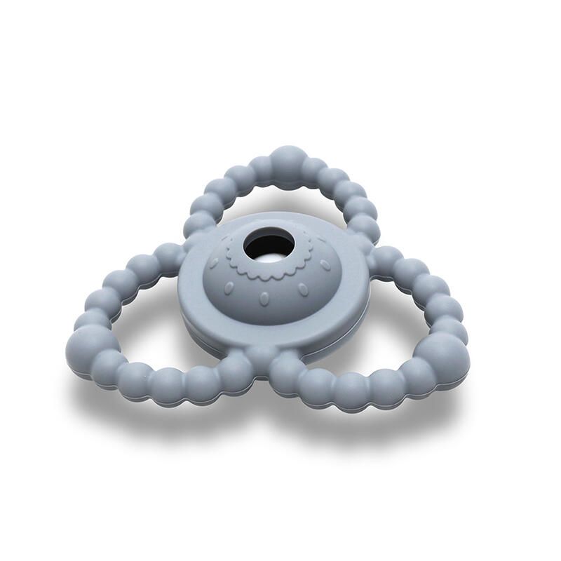 Hochet De Dentition En Silicone Gris - lorelli