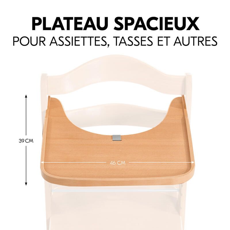 Tablette Alpha Wooden Tray Natural Hauck - hauck