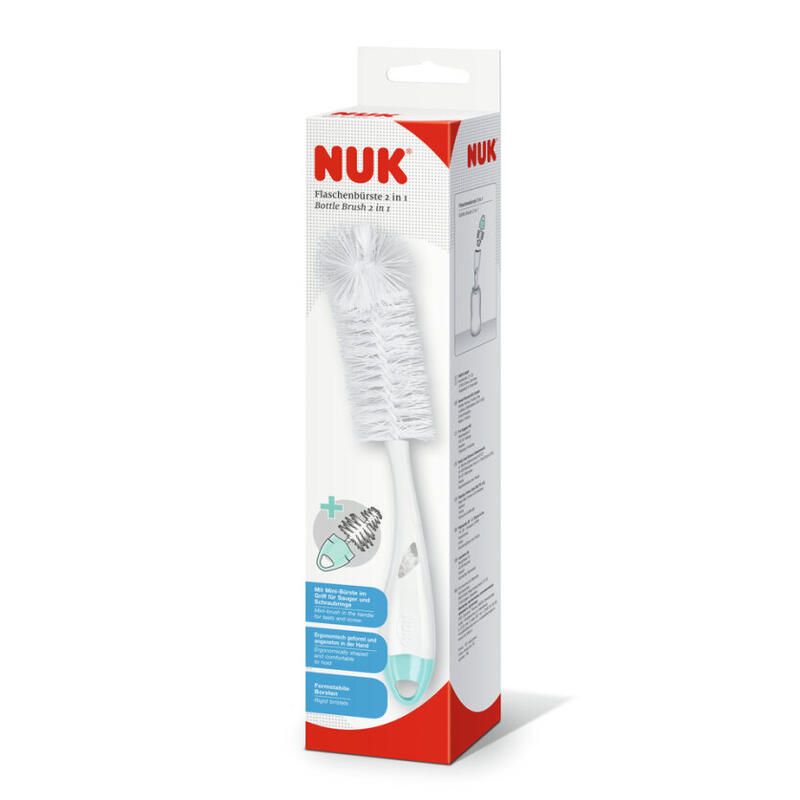 Goupillon 2en1 Double Fibre Anti-bacterien - nuk