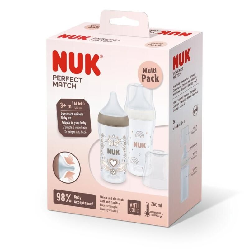 Biberon X2 Perfect Match 260ml - nuk