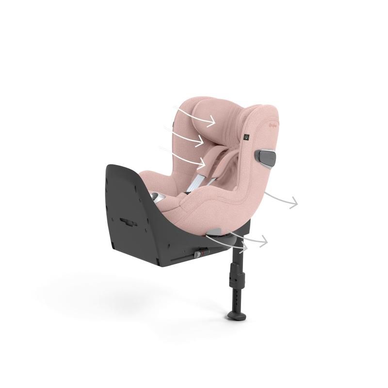 Siege-auto Sirona T I-size Plus Platinum 45-105cm Peach Pink - cybex