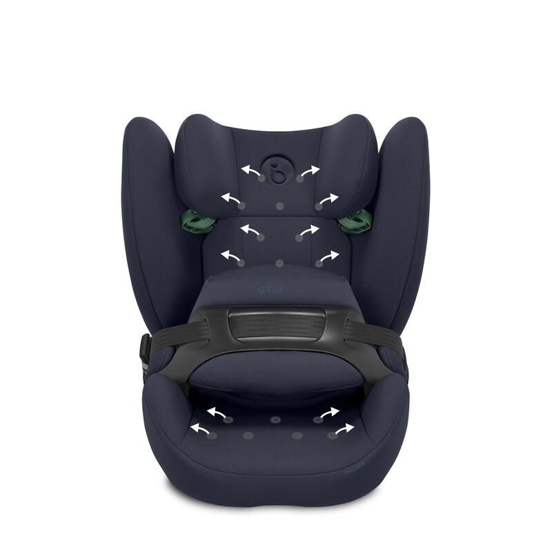 Siege-auto Pallas B I-size Silver Gr 1/2/3 Blue Moon - cybex