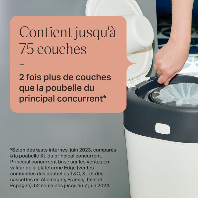 Poubelle A Couches Twist Click Xl Blanc Ffp Blanc Tommee Tippee Poubelle Couches - tommeetippee