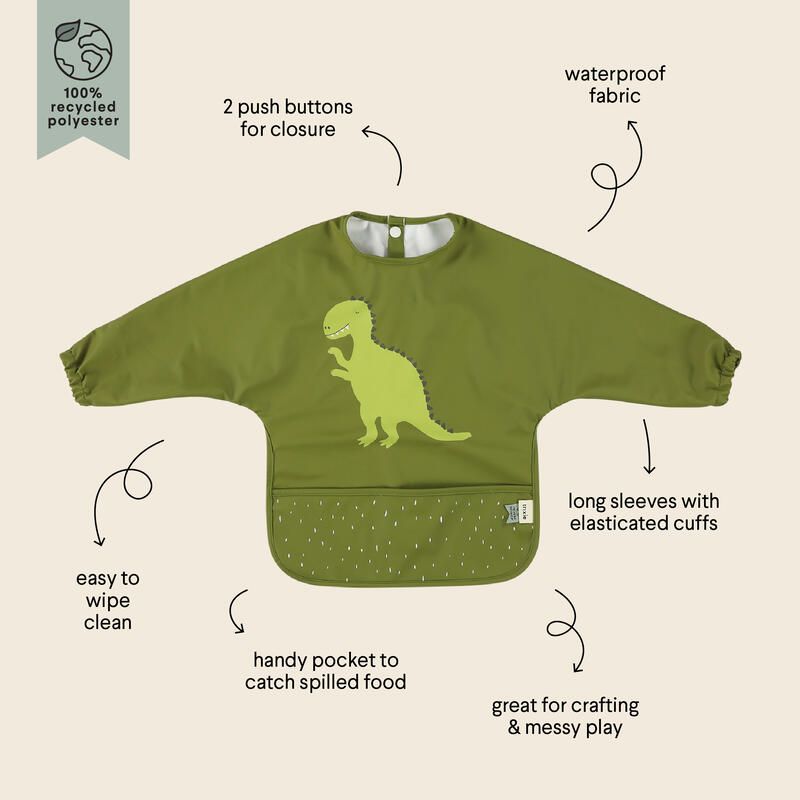 Bavoir A Manches Impermeable Mr. Dino - trixie