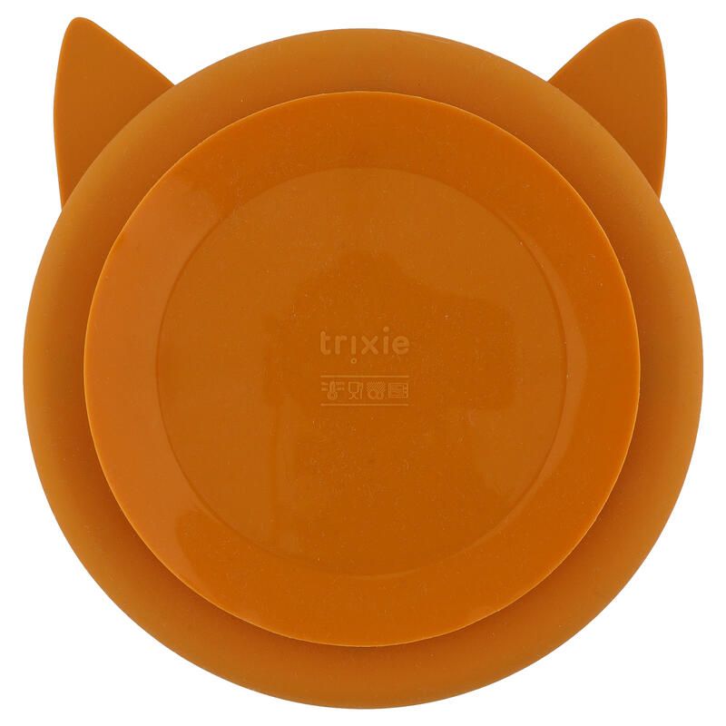 Assiette Avec Ventouse En Silicone Et Compartiments Orange Trixie Mr. Fox - trixie