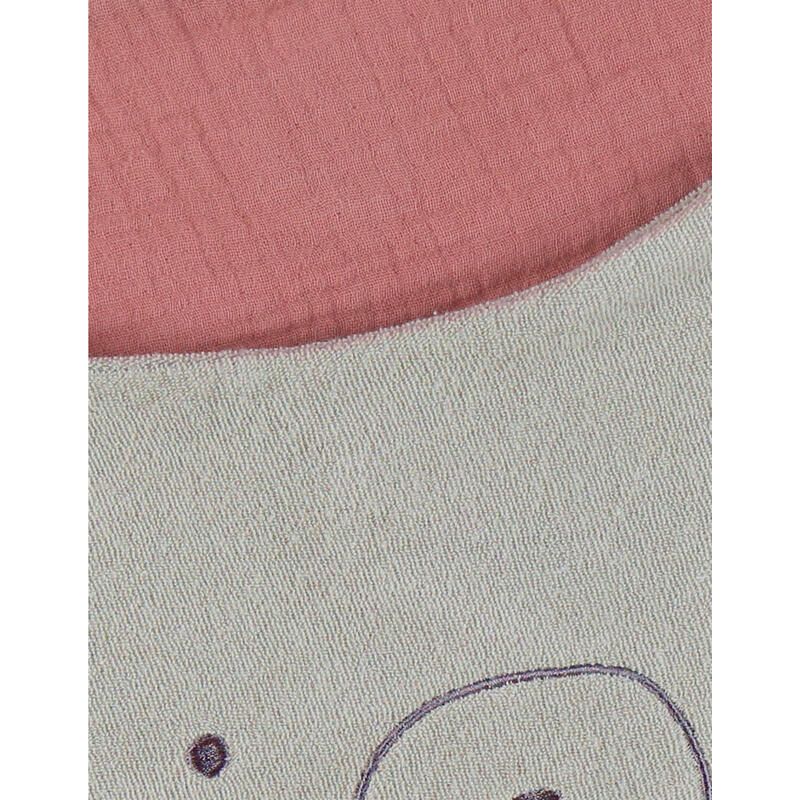 Bavoirs Bandana Eponge Gaze De Coton Bio X2 Fluffy, Orso Lily - noukie 's