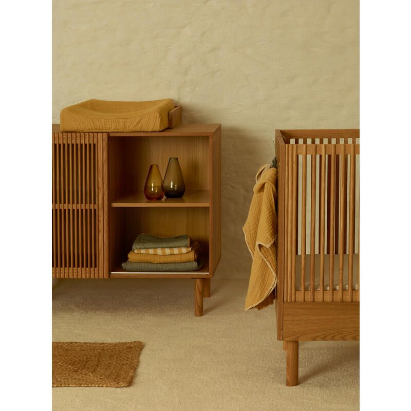 Lit bébé 60x120cm évolutif en banquette Hai No Ki Natural Ash - quax