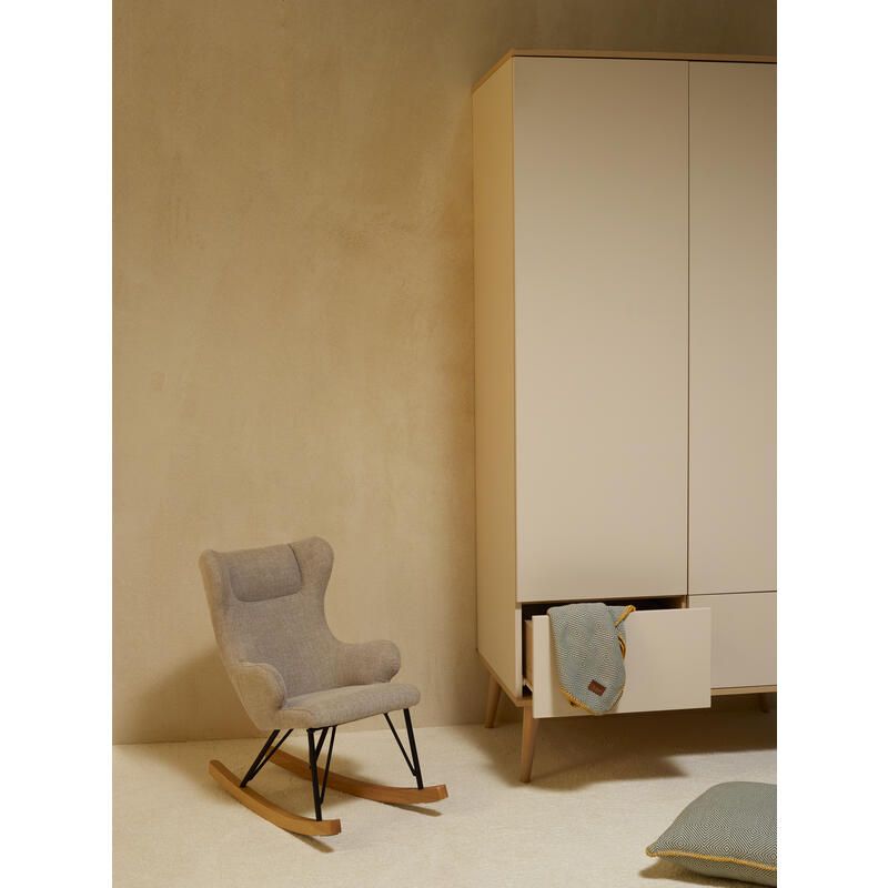 Armoire 2 portes 2 tiroirs Flow Argile - quax