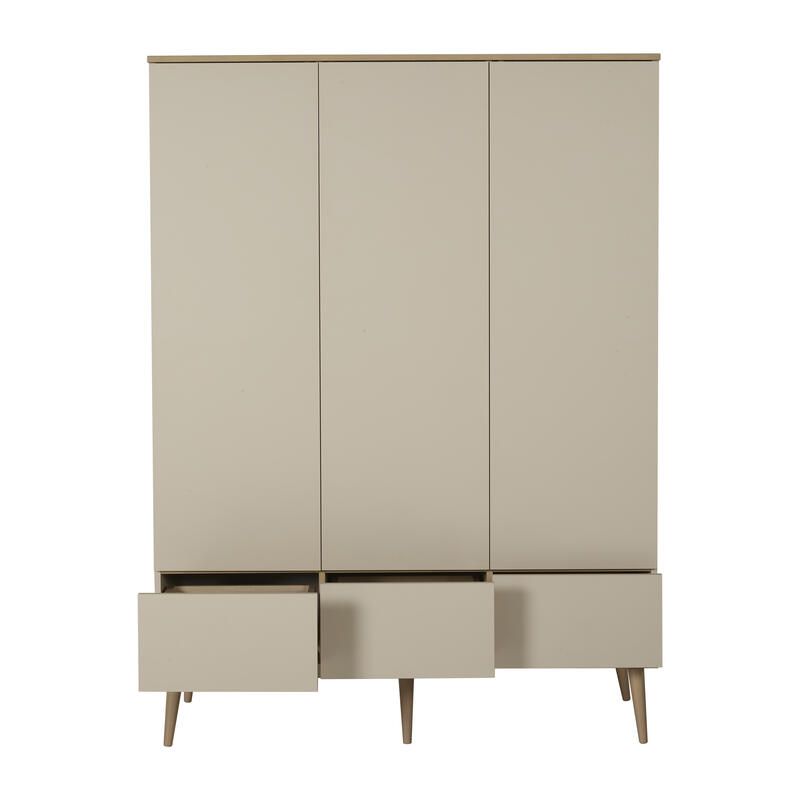Armoire 3 portes 3 tiroirs Flow Argile - quax