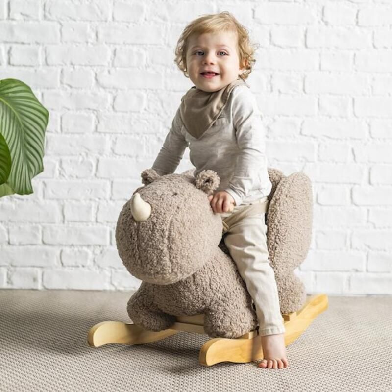 Bascule Teddy Bouclette Taupe - nattou