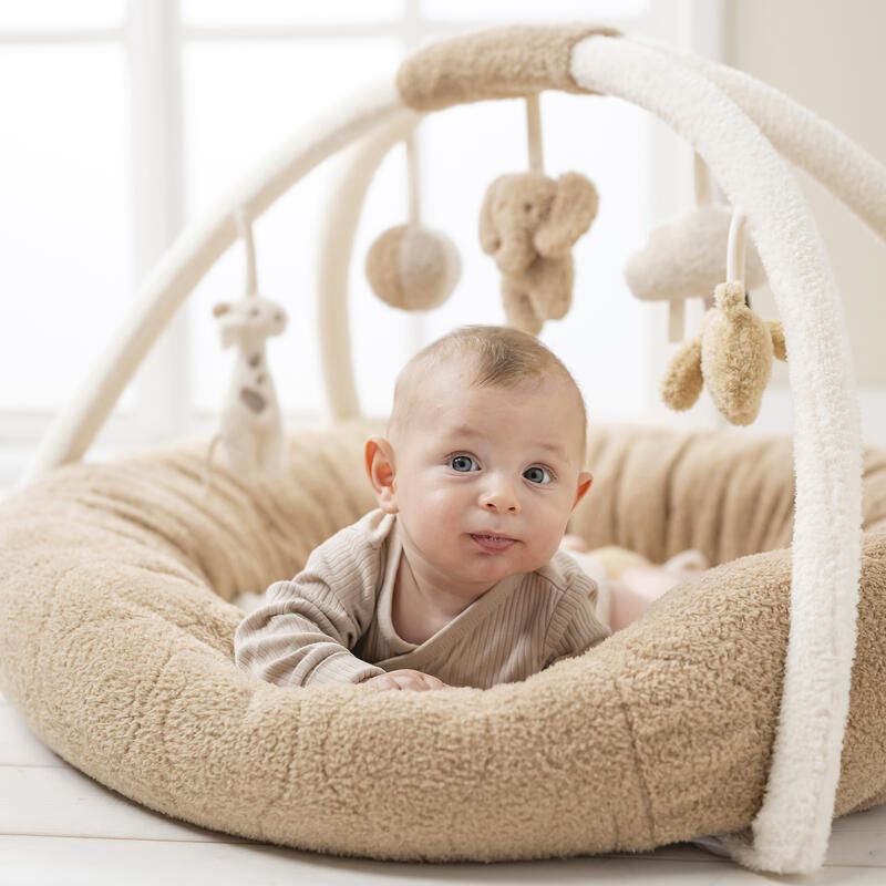 Tapis Pouf Teddy Bouclette Naturel - nattou