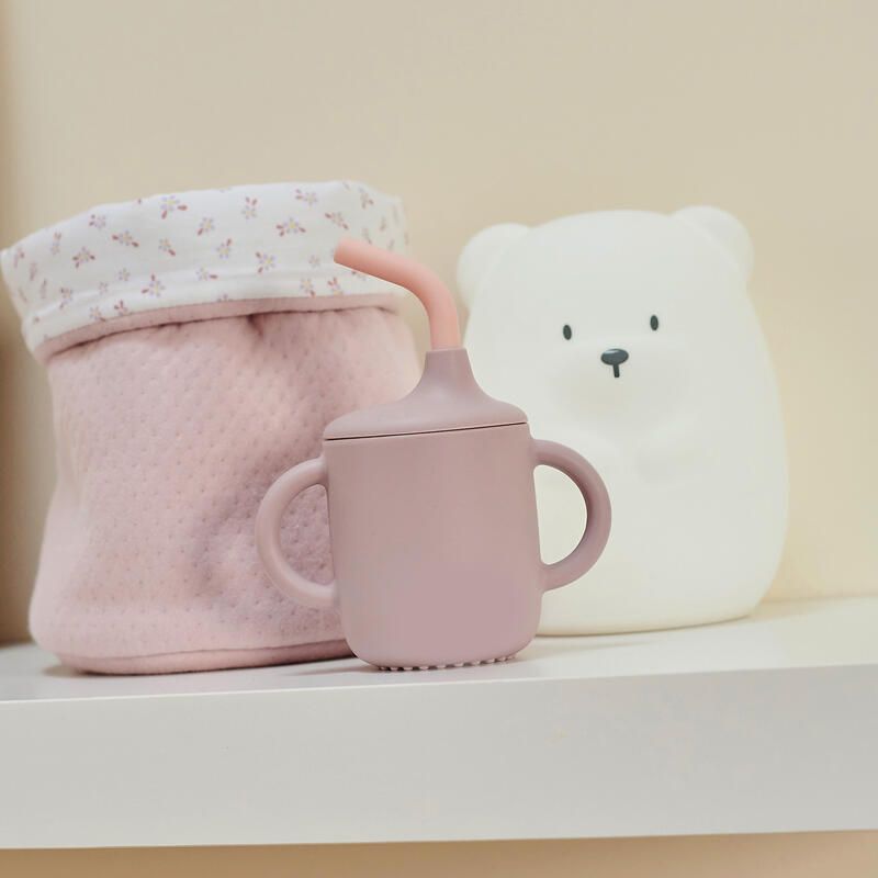 Gobelet Avec Paille Rose - nattou