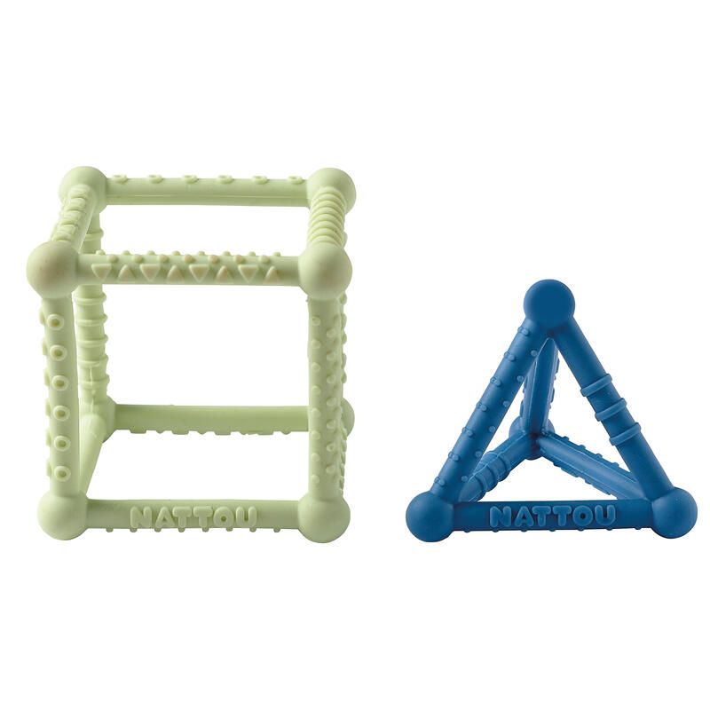 Cube Silicone Vert/Bleu Silicone - nattou