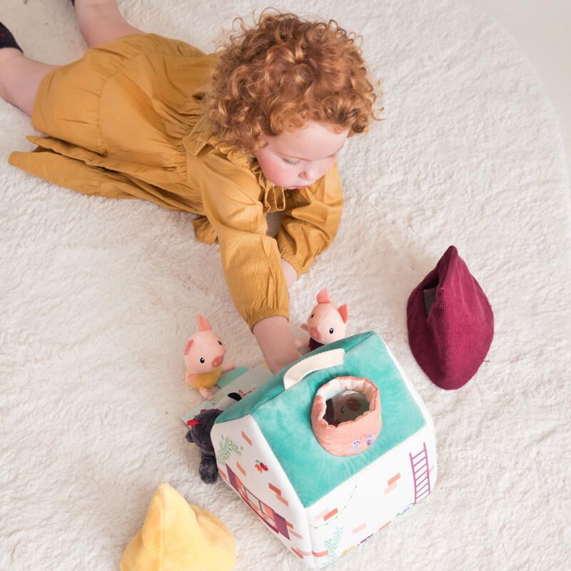 Maisons Du Loup Et 3 Petits Cochons Multicolore - lilliputiens