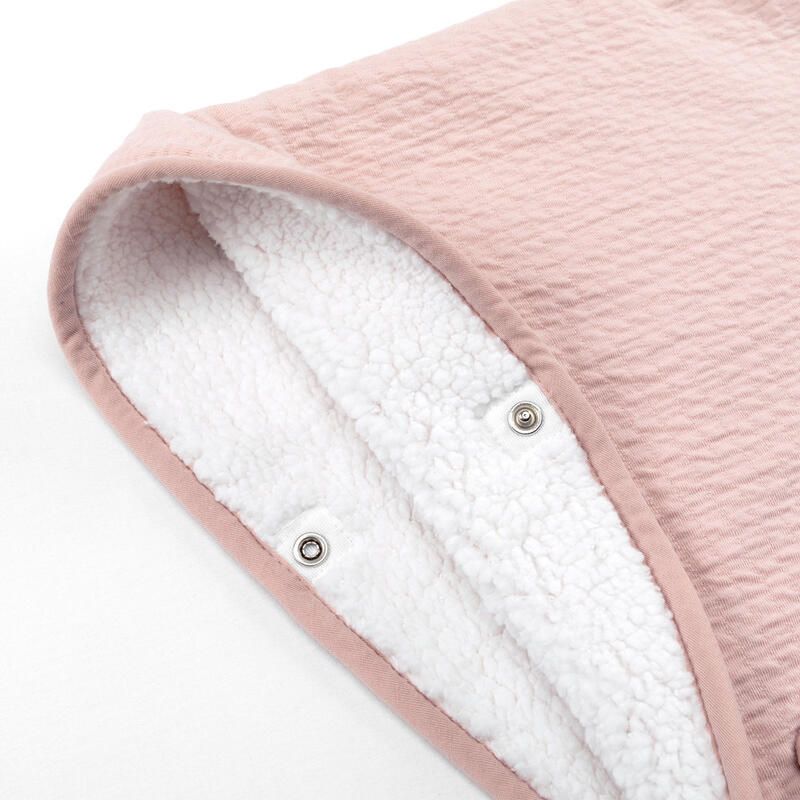 Poncho De Voyage Teddy+jersey Cadum 9-36m Rose Cadum - bemini
