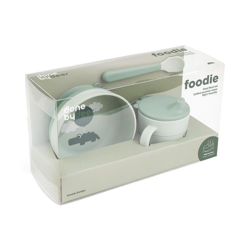 Foodie Coffret Premier Repas Happy Clouds Vert - done by deer