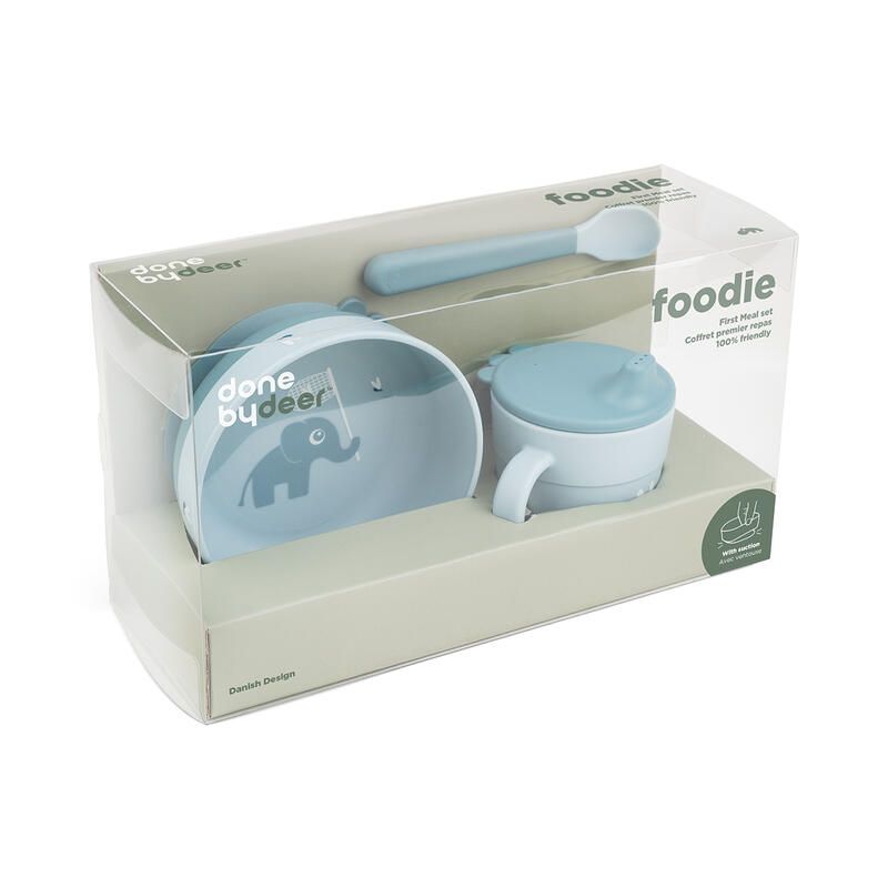 Foodie Coffret Premier Repas Elphee Bleu - done by deer