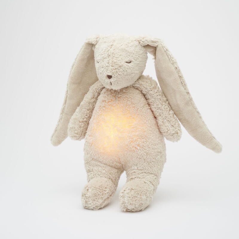 Veilleuse Lapin Nature Bio Avec Sons Lumieres Sable - moonie