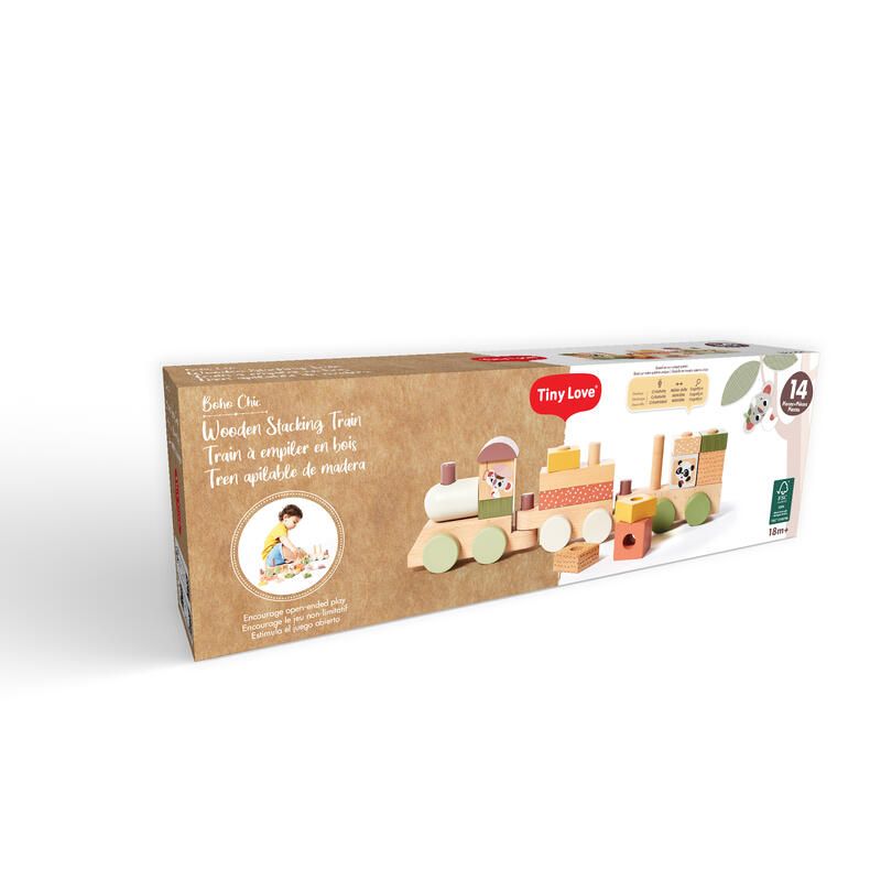 Wooden Stacking Train - Boho Chic - tiny love