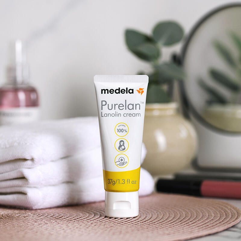 Creme Allaitement A La Lanoline Purelan 37g Jaune Et Blanc - medela