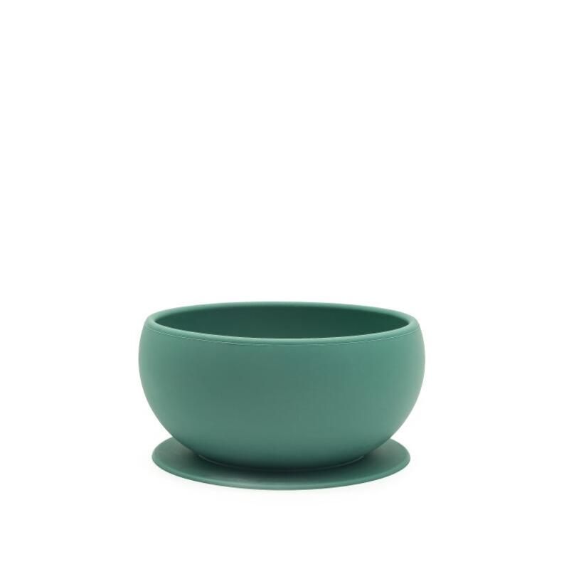Bol en silicone à ventouse Crunchy le renard Vert d'eau - sassi