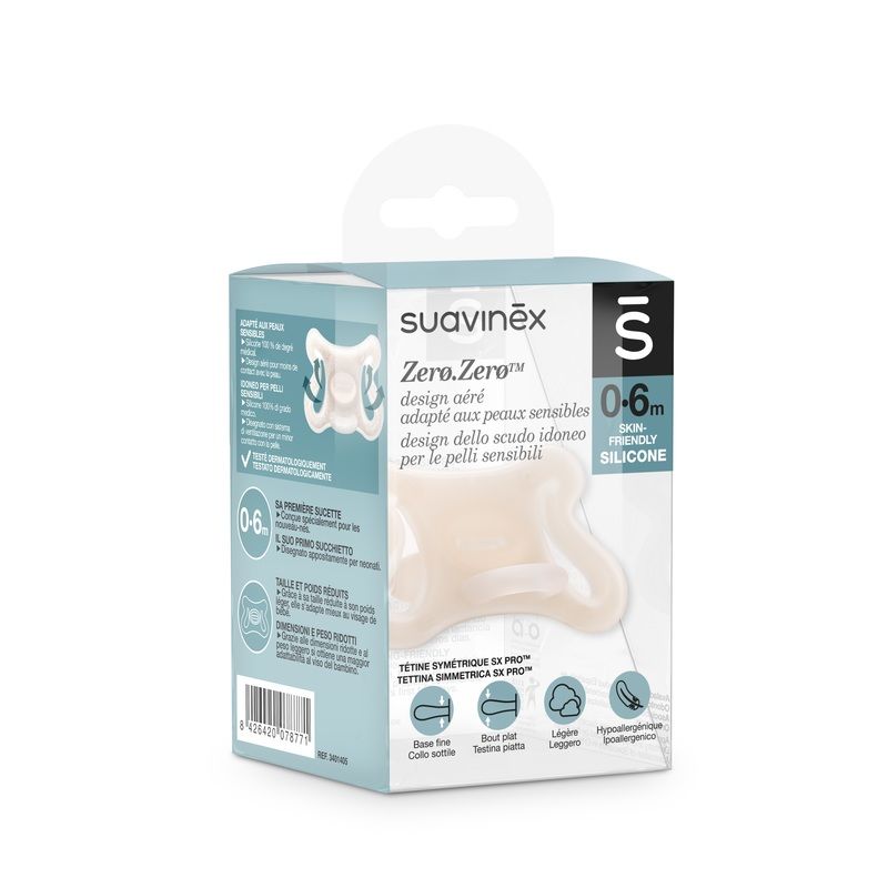 Sucette Symetrique Silicone Zero Zero 0-6m - suavinex