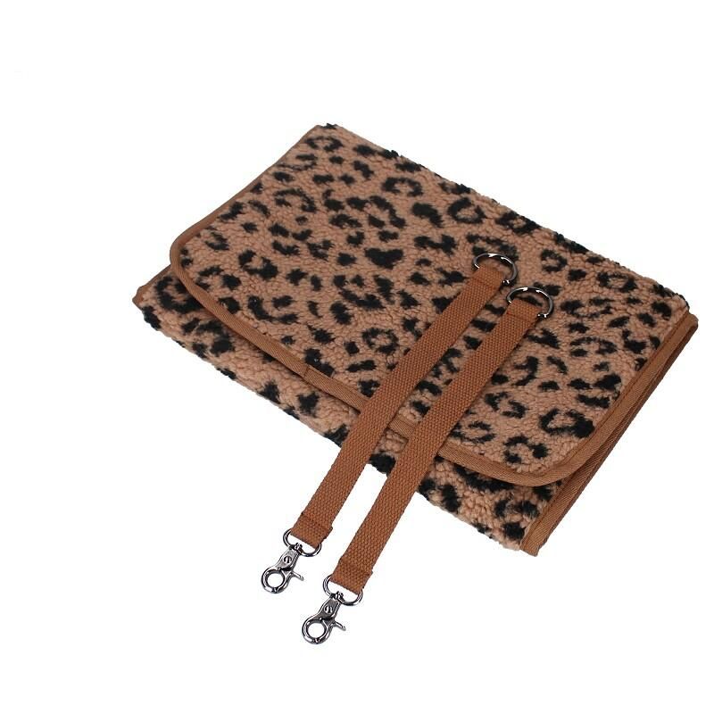 Sac A Langer Sherpa Leopard Caramel - kidzroom