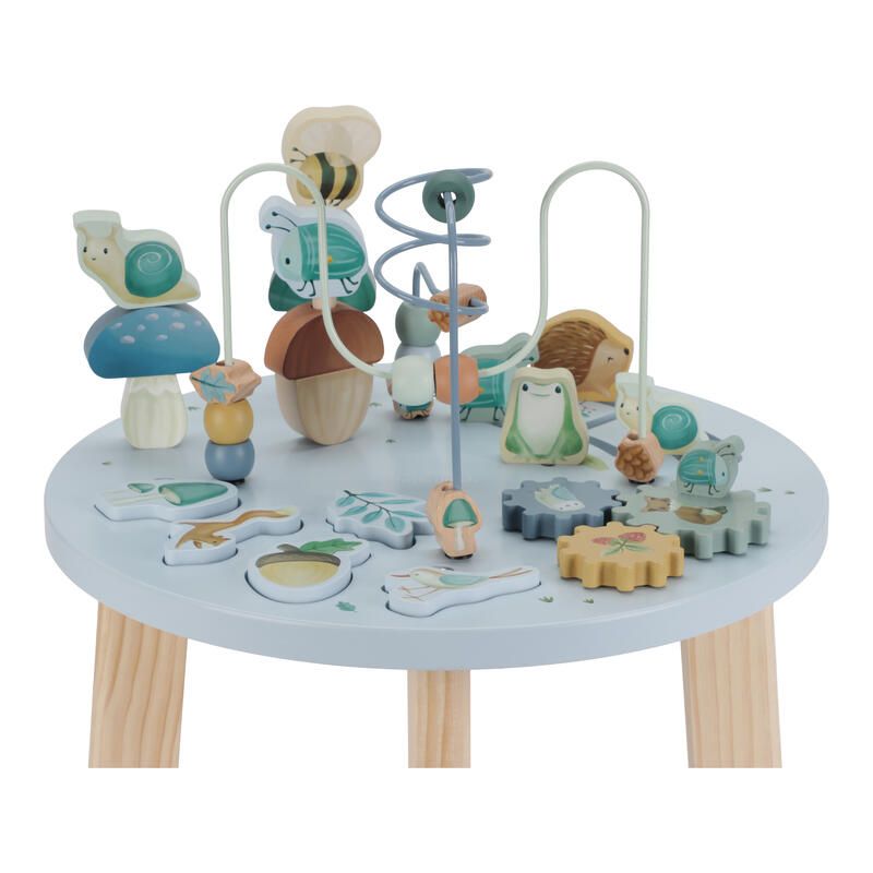 Table Dactivites En Bois Fsc Forest Friends Bleu Jaune Vert Beige Multicol - little dutch