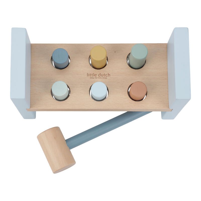 Banc A Marteler Bois Fsc Forest Friends Bleu Multicolore - little dutch