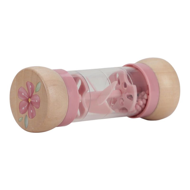 Hochet De Pluie En Bois Fsc Fairy Garden Rose Bois Beige - little dutch