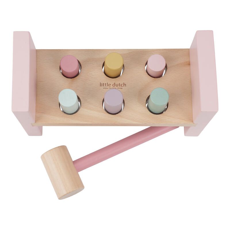 Banc A Marteler En Bois Fsc Fairy Garden Rose Multicolore - little dutch